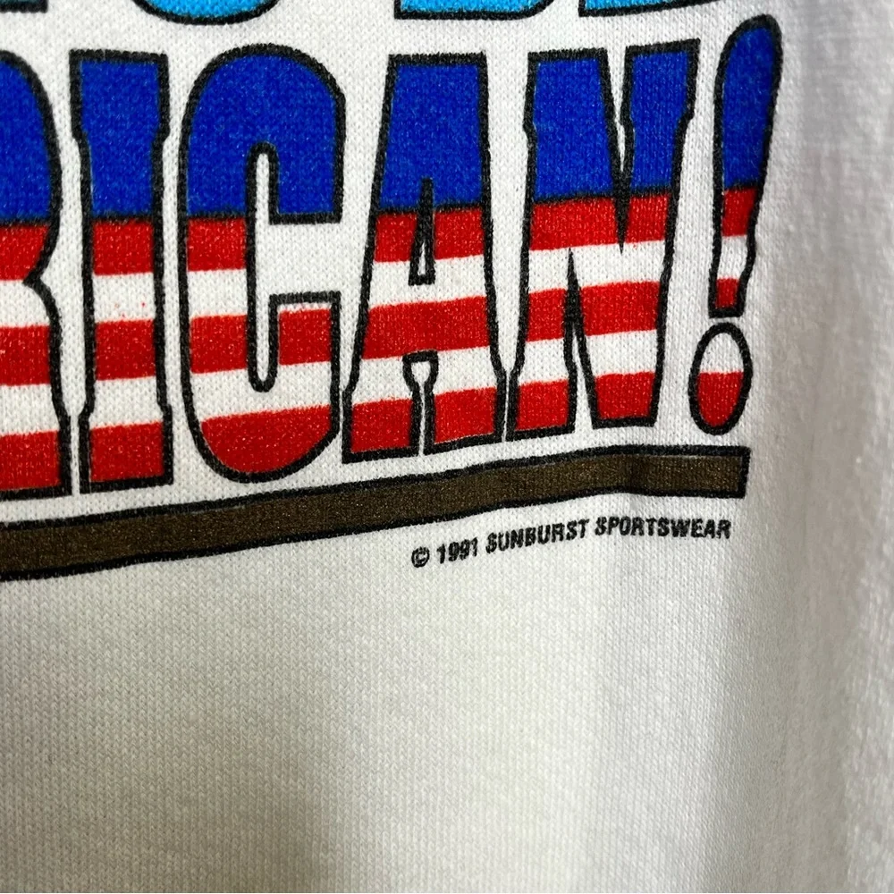 Vintage 90s Proud to Be an‎ American Sweatshirt USA Flag 1991 Made in USA XL